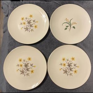 Vintage Mid Century Modern Edwin KnowlesDinner Plates of 4.